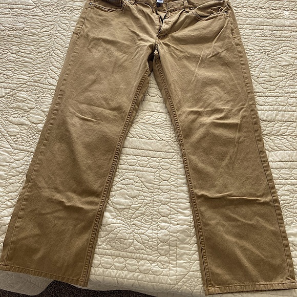 Dark tan pair of Chaps pants. Size 36x30 no rips, stains, holes. Smoke pet free - Picture 3 of 3